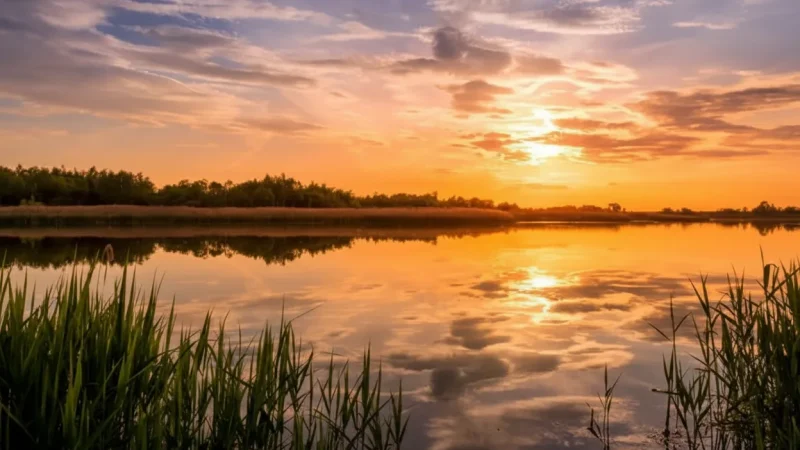 10. Sunset Lake Views – Evening scenery(1)