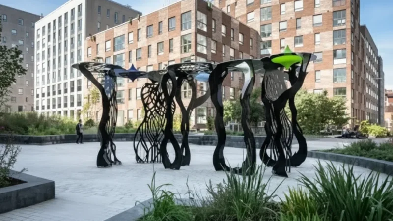 13 Public Art Installations – Town center art(3)