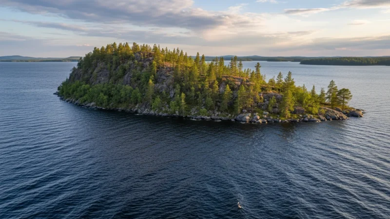 15 Sunset Lake Views ‒ Evening scenery over the forest(4)