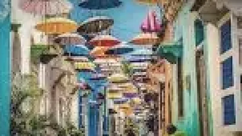 2 Calle de las Sombrillas – Famous colorful street(4)
