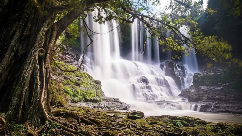 2 Upper Viewpoint – Wide waterfall scenery(2)