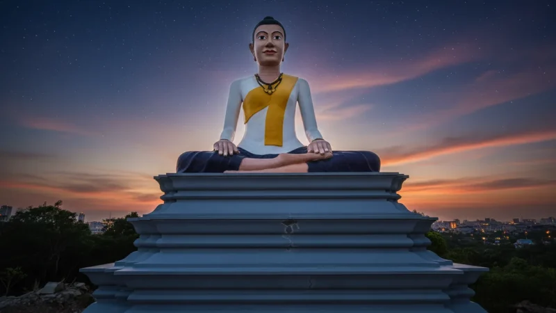3 Lok Yeay Mao Statue – Hilltop spiritual site(4)