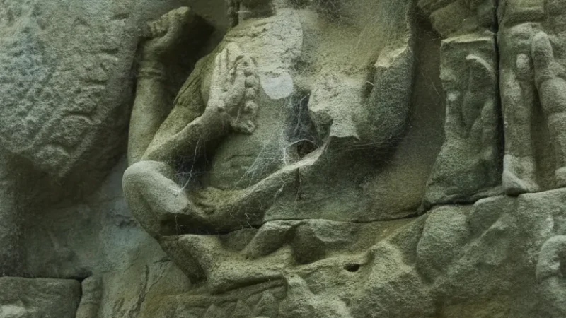 3 Stone Bas-Reliefs – Detailed Khmer carvings(5)