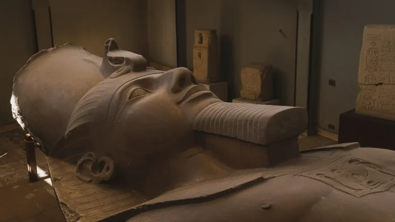 Colossus of Ramses II – Massive Limestone Statue(1)