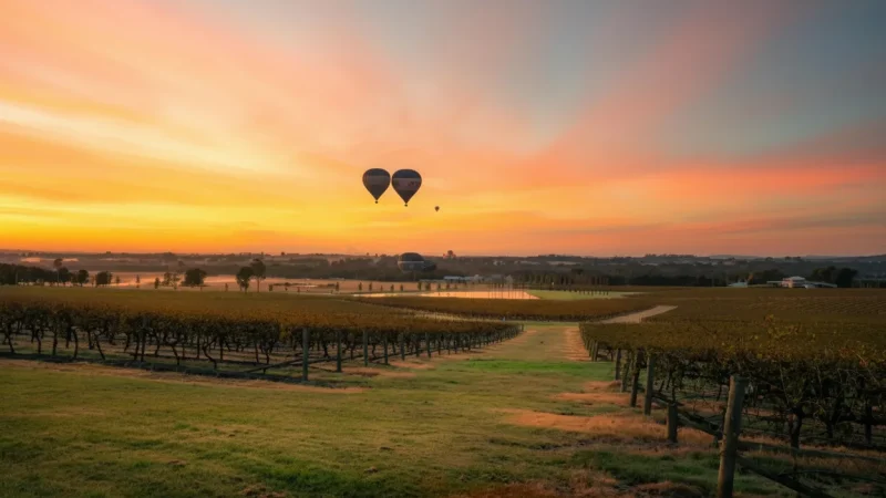 Hot Air Ballooning – Sunrise over vineyards(3)