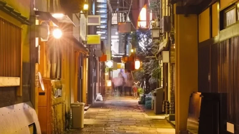 Hozenji Yokocho Alley – Traditional narrow alley(1)