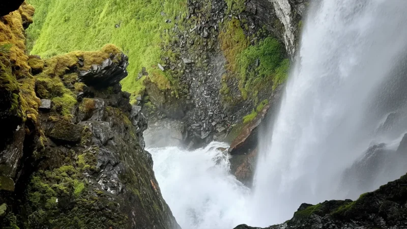 Låtefossen Waterfall – Twin Waterfall Beside the Road(1)