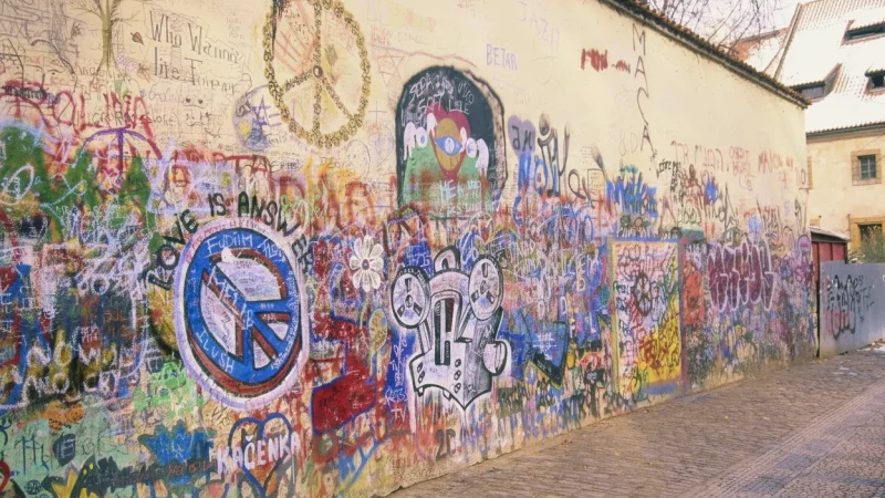 Lennon Wall – Colorful wall with modern history(2)