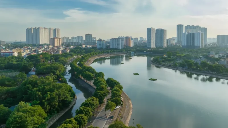 Linh Dam Lake – Large Lake with Residential Surroundings(2)