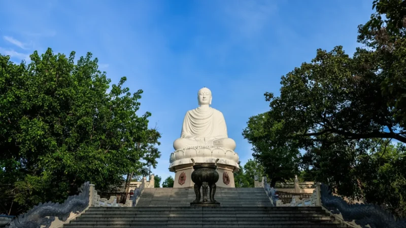 Long Son Pagoda – Large white Buddha statue(5)