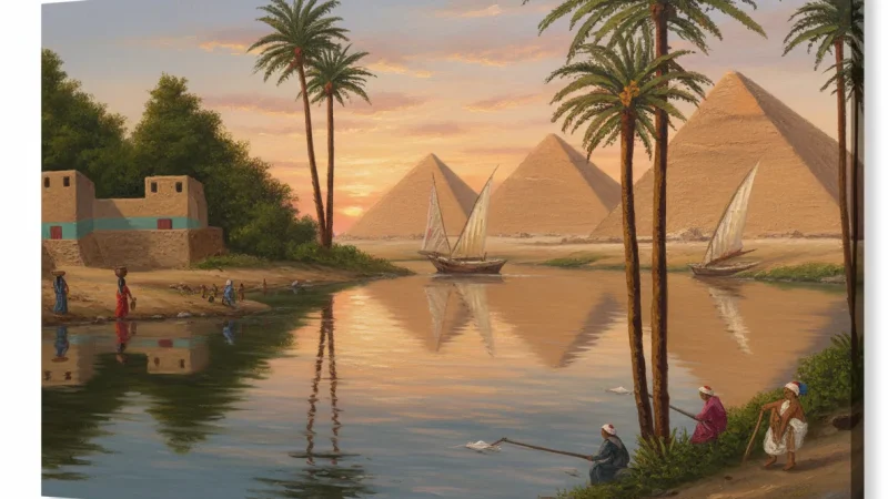 Nile River Boat Route – Scenic River Approach(4)