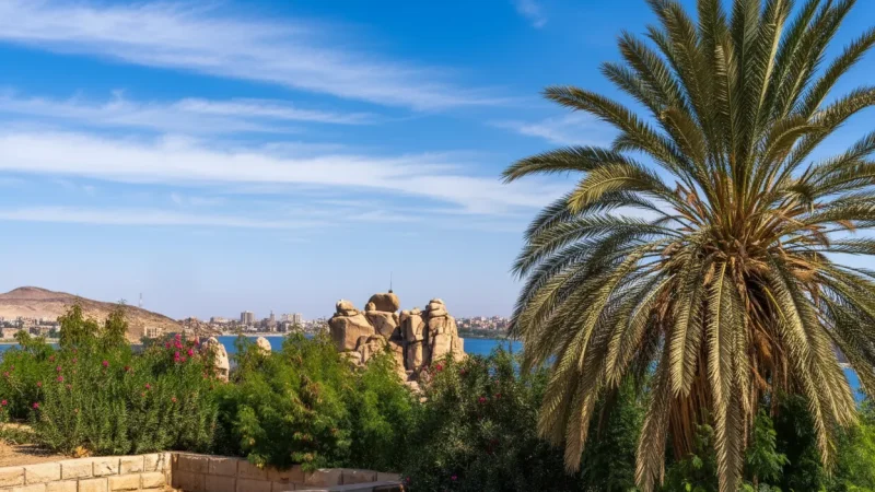 Nile River Scenery – Palm-Lined Riverbanks(3)