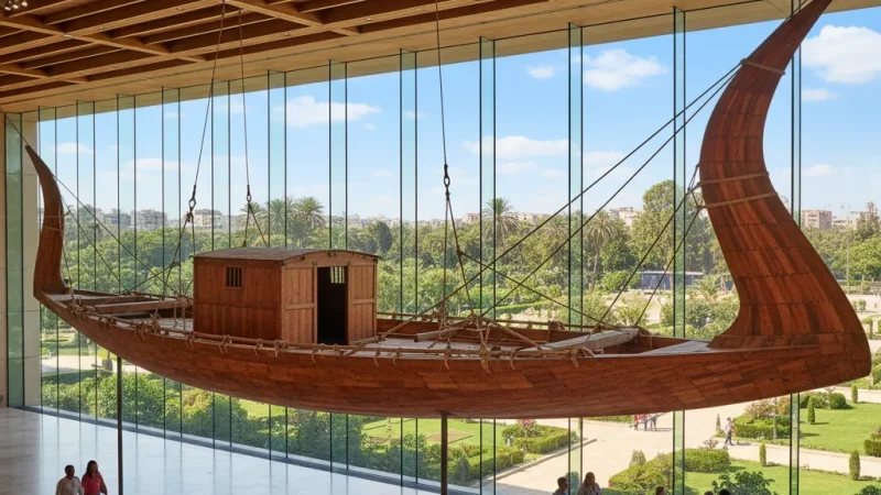 Solar Boat Museum – Ancient Royal Boat Display (Giza Solar Boat Museum)(2)