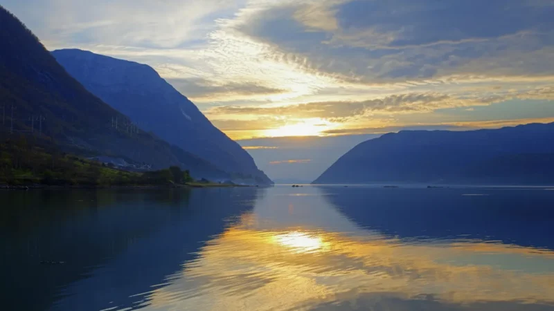 Sunset Fjord Lookouts – Evening Light Over Water(1)