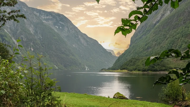 Sunset Fjord Lookouts – Evening Light Reflections(3)