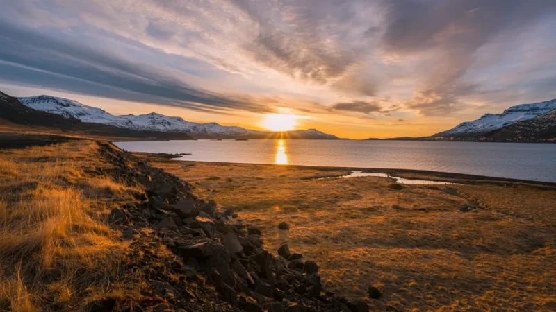 Sunset Mountain Light – East Iceland(5)