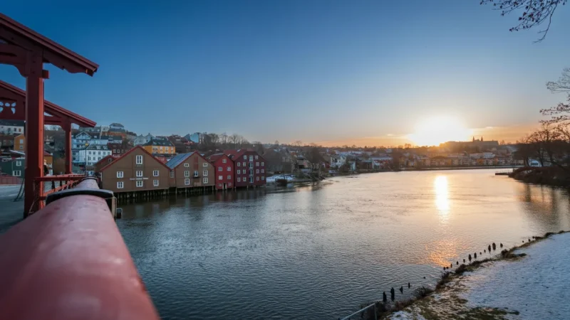 Sunset River Lookouts – Evening light over Nidelva(2)