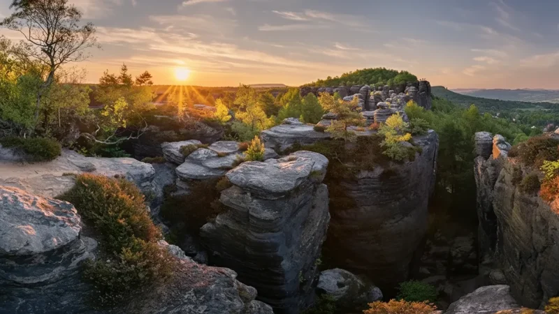 Tiské stěny (Tyssa Walls – Nearby sandstone rock area)(3)