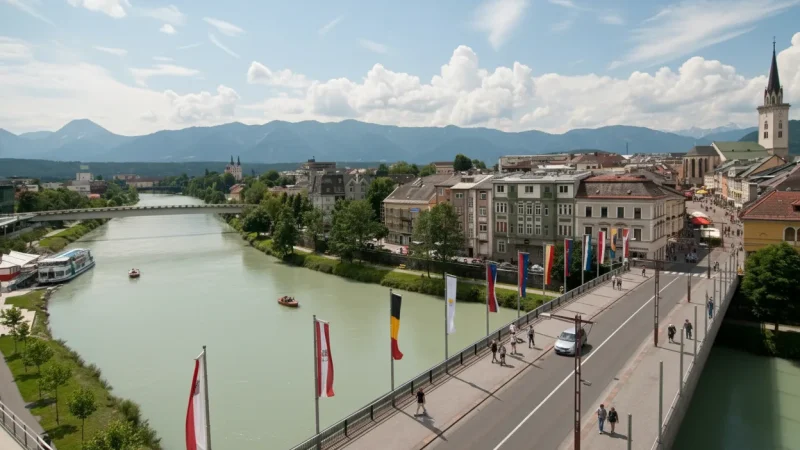 Villach City Bridge – Scenic river views(4)