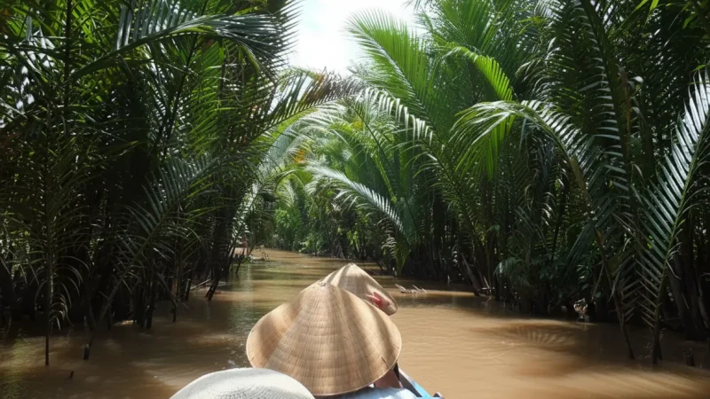 Village Rowboat Routes – Quiet canals through tropical trees(5)