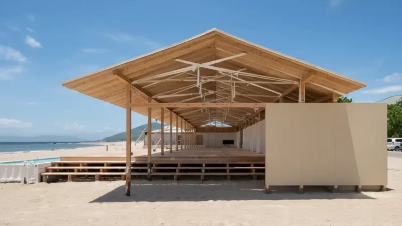 Wooden Beach Buildings – Historic resort structures(4)
