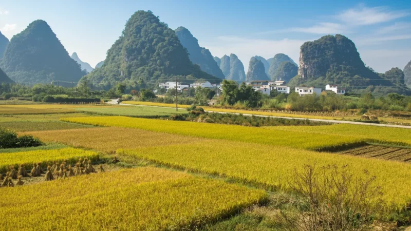 Yangshuo Countryside – Rice fields & villages(6)